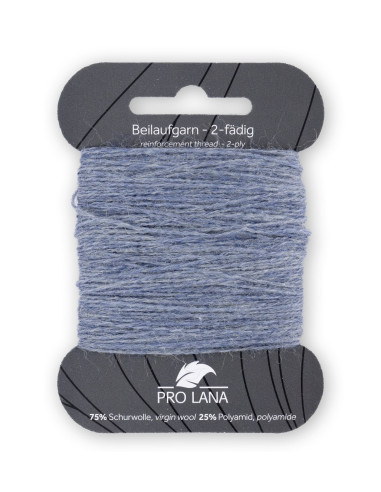 Beilaufgarn - Pro Lana 1980 -  blau meliert