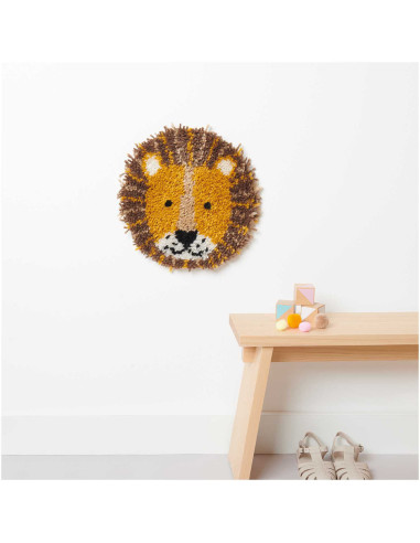 Hooki Hooki Knüpfset Wandbehang Löwe - Rico Design