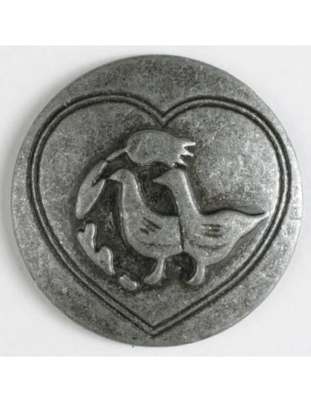 Metallknopf glücklichen Enten 20 mm Öse - Dill