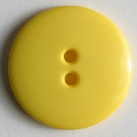 Modeknopf glänzend gelb 14 mm - Dill