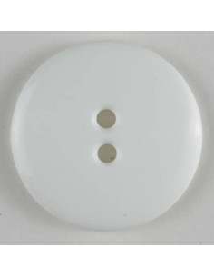 Modeknopf glänzend weiss 11 mm 2-Loch - Dill