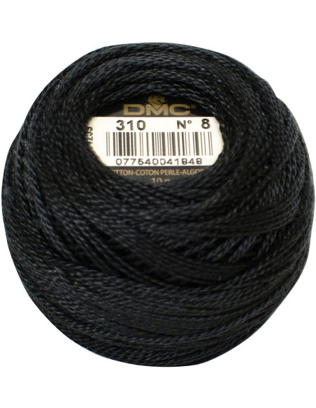 Coton Perl Nr.8 Perlgarn - DMC 8.0310 - schwarz