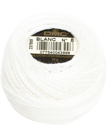 Coton Perl Nr.8 Perlgarn - DMC 8.blanc - blanc