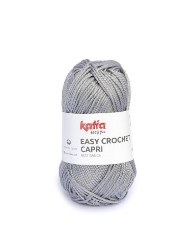 Easy Crochet Capri - Katia 105 - mittelgrau
