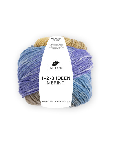1-2-3 Ideen Merino - Pro Lana 03 - orange/senf/blau