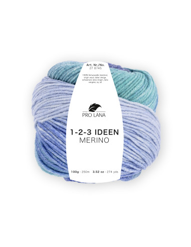 1-2-3 Ideen Merino - Pro Lana 10 - smaragd/blau/marine