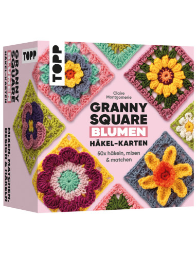 Granny Square Blumen Häkel-Karten - Topp