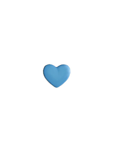 Kinderknopf Herz 13 mm  - Dill blau
