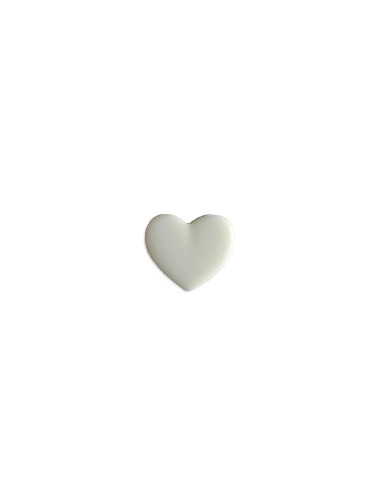 Kinderknopf Herz 13 mm  - Dill weiss