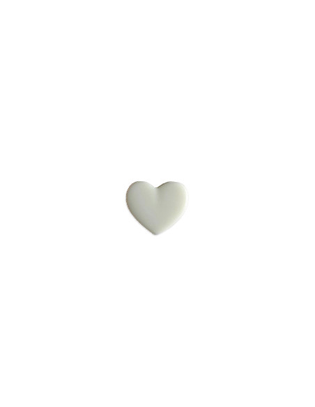 Kinderknopf Herz 13 mm  - Dill weiss