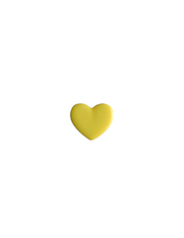 Kinderknopf Herz 13 mm - Dill gelb