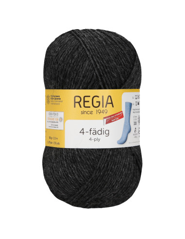 4 fädig 50g Uni - Regia 00522 - anthrazit meliert