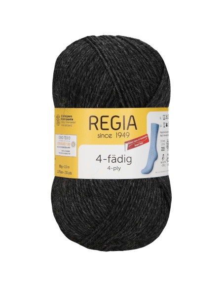 4 fädig 50g Uni - Regia 00522 - anthrazit meliert