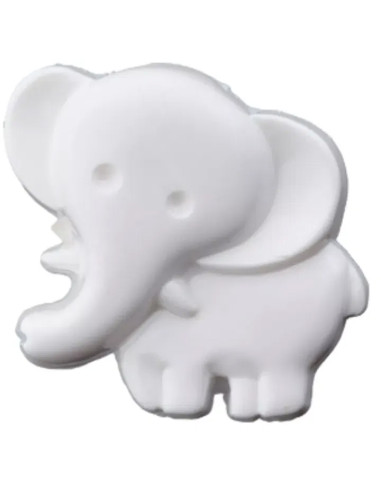 Elefant Knopf mit Öse 19 mm - Prym 03 -  weiss