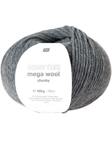Essentials Mega Wool chunky - Rico Design 014 - grau