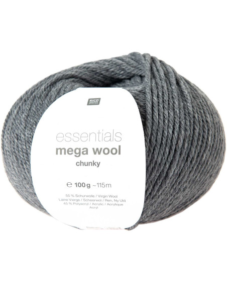 Essentials Mega Wool chunky - Rico Design 014 - grau