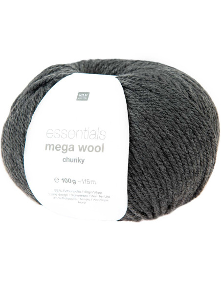 Essentials Mega Wool chunky - Rico Design 015 - anthrazit