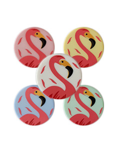 Kinderknopf Flamingo 15 mm Öse - Dill