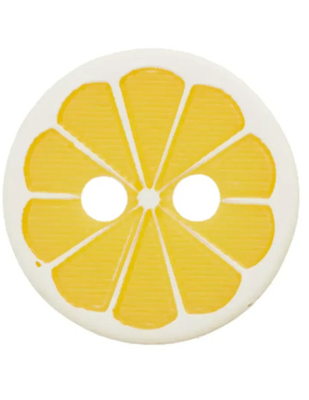 Polyesterknopf Citrus 11 mm - Union Knopf gelb