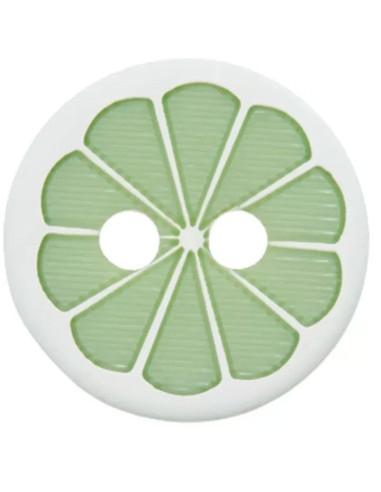 Polyesterknopf Citrus 11 mm - Union Knopf mittelgrün