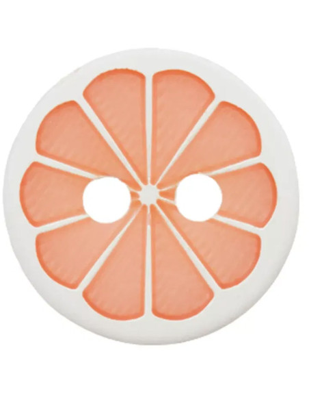Polyesterknopf Citrus 11 mm - Union Knopf rosa