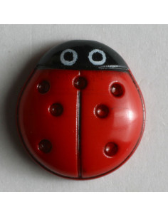 Kinderknopf Marienkäfer 11 mm 15 mm Öse - Dill
