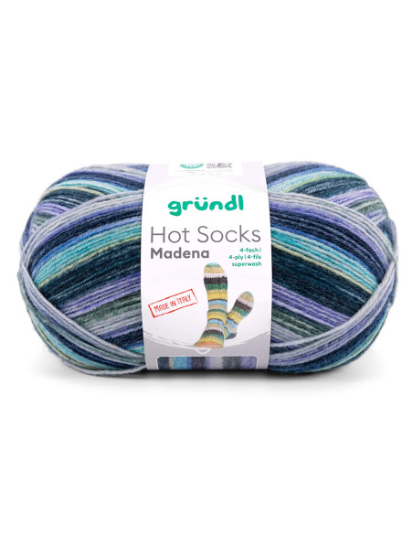 Hot Socks Madena 4-fach - Gründl 08 - baltic sea mix