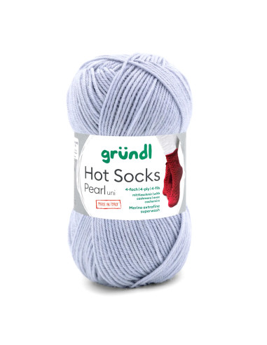 Hot Socks Pearl uni - Gründl 02 - silbergrau
