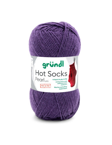 Hot Socks Pearl uni - Gründl 15 - aubergine