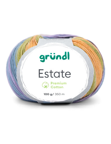 Estate - Gründl 06 - mandarine/flieder/grün/hellblau/grün/nature