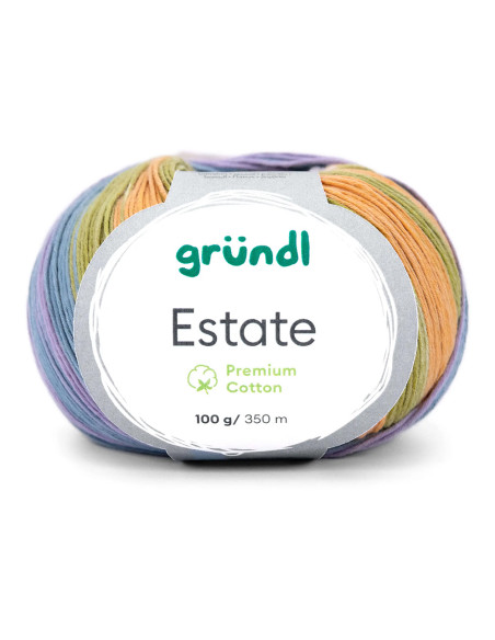Estate - Gründl 06 - mandarine/flieder/grün/hellblau/grün/nature