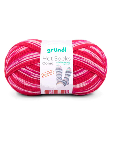 Hot Socks Como 4-fach - Gründl 07 - rot