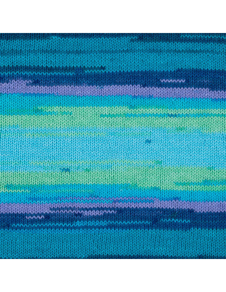 Cotton Quick Batik - Gründl 01 - hellblau/violett/apfelgrün