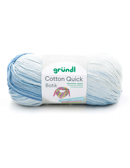 Cotton Quick Batik - Gründl 02 - hellblau/mittelblau/dunkelblau