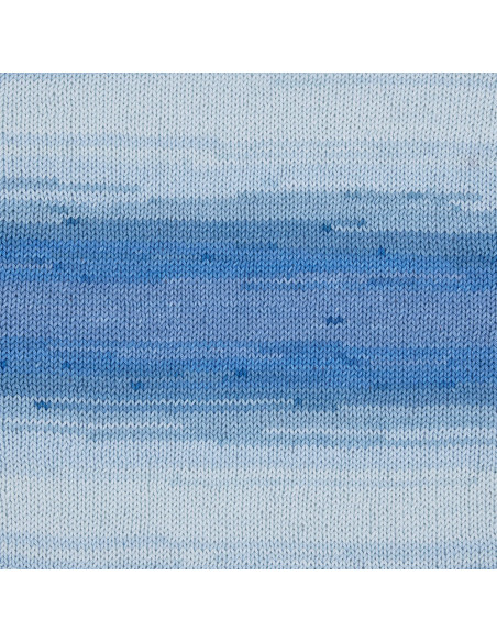 Cotton Quick Batik - Gründl 02 - hellblau/mittelblau/dunkelblau