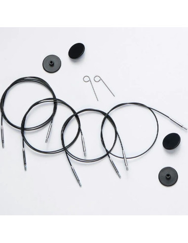 Nadelseil 360 schwarz/silber - Knit Pro40 cm