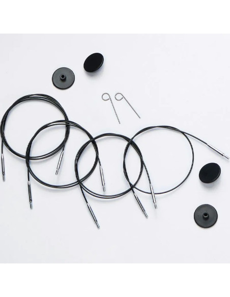 Nadelseil 360 schwarz/silber - Knit Pro40 cm