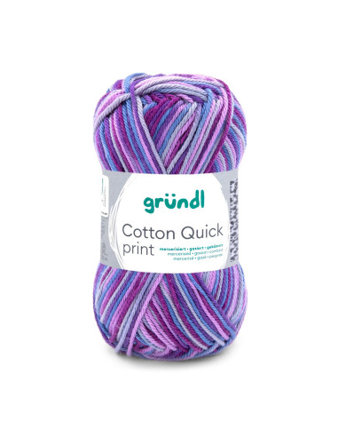 Cotton Quick print - Gründl 171 - aubergine multicolor
