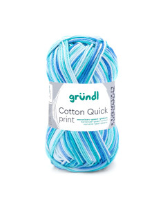 Cotton Quick print - Gründl 183 - aqua multicolor