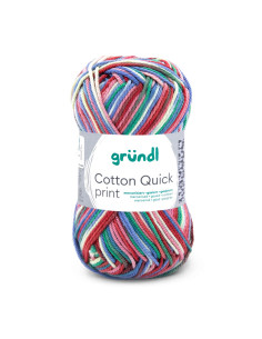 Cotton Quick print - Gründl 188 - rot/blau/mint