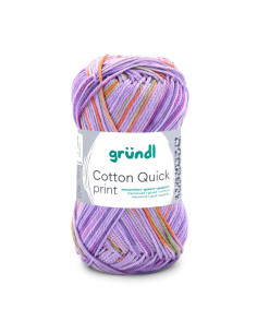 Cotton Quick print - Gründl 192 - lila-orange multicolor