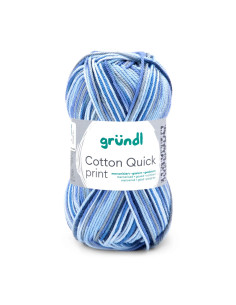Cotton Quick print - Gründl 239 - blau marine multicolor