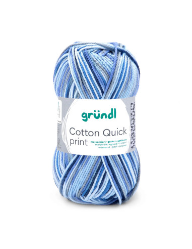Cotton Quick print - Gründl 239 - blau marine multicolor