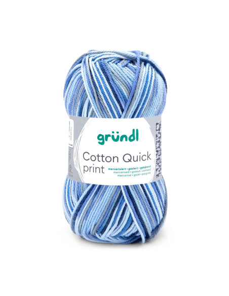 Cotton Quick print - Gründl 239 - blau marine multicolor