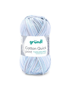 Cotton Quick print - Gründl 240 - blau weiss multicolor