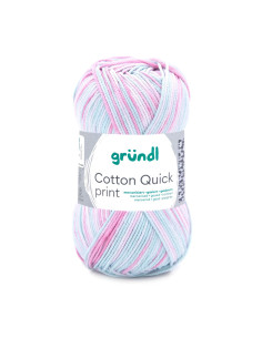 Cotton Quick print - Gründl 241 - rosa mint multicolor