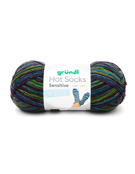 Hot Socks Sensitive - Gründl 07 - grün/petrol/aubergine