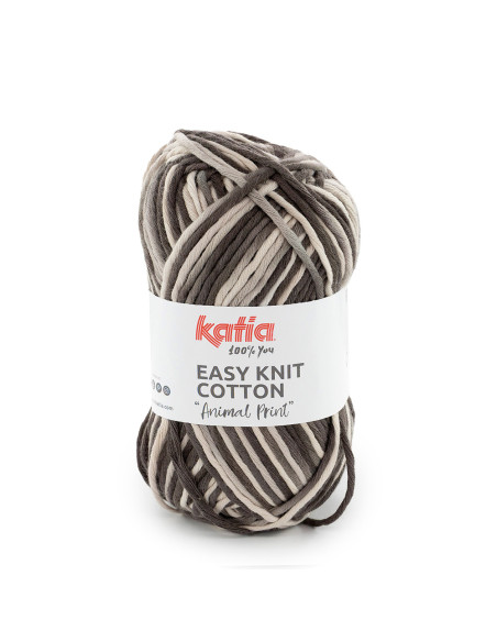 Easy Knit Cotton Animal Print - Katia 202 - beige/braungrau