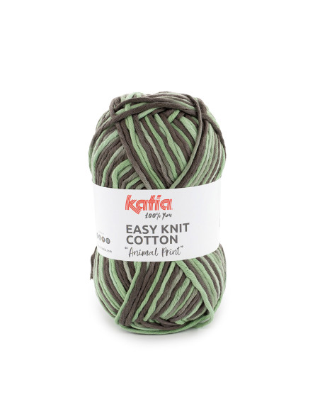Easy Knit Cotton Animal Print - Katia 203 - pstazie/braungrau
