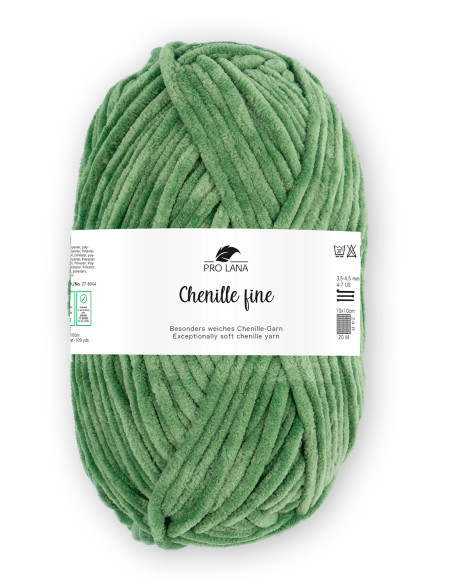 Chenille fine - Pro Lana 173 - grün
